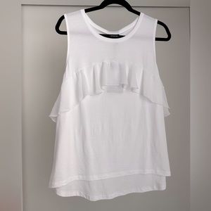 WHO WHAT WEAR for Target women’s white ruffle tank BNWT SIZE XL
